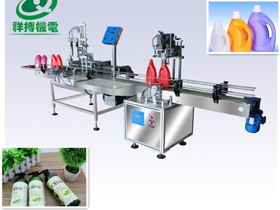 祥搏 小型食品日化灌裝鎖蓋線 洗衣液灌裝機 貴州日化類灌裝機 直線全自動灌裝機 食品日化類廠家直銷圖片_高清圖_細節圖